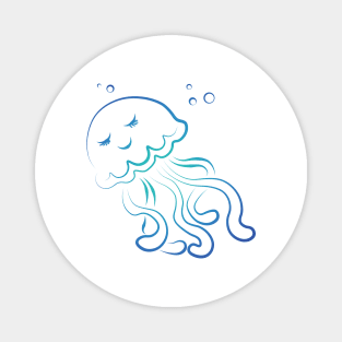 cute Octopus Doodle Magnet